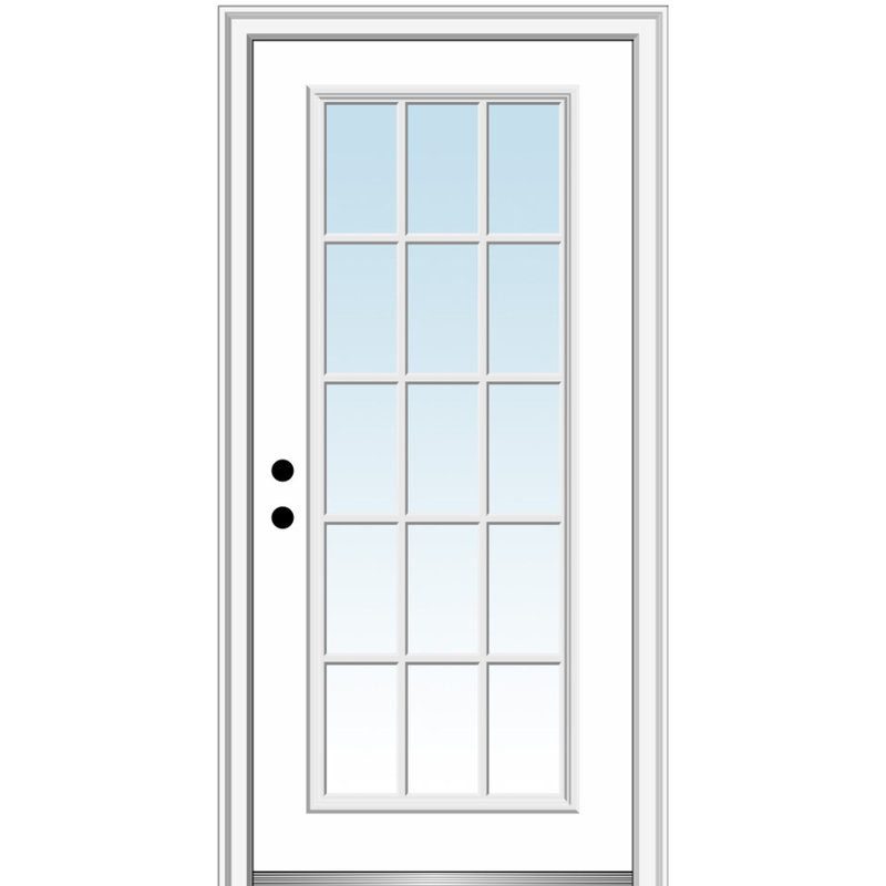 Portes d'entrée pré-montées Smooth 15 Lite, Droite / vers l'intérieur, H 81,75 po x l 34 po x P 4,56 po