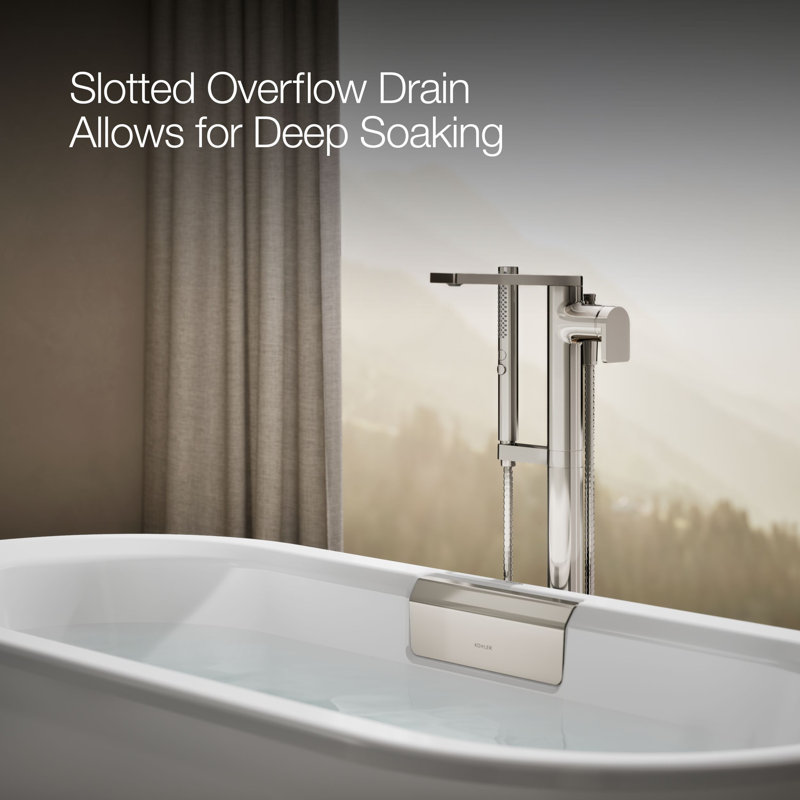 Volute 63 In. X 28-3/8 In. Freestanding Bath With Base