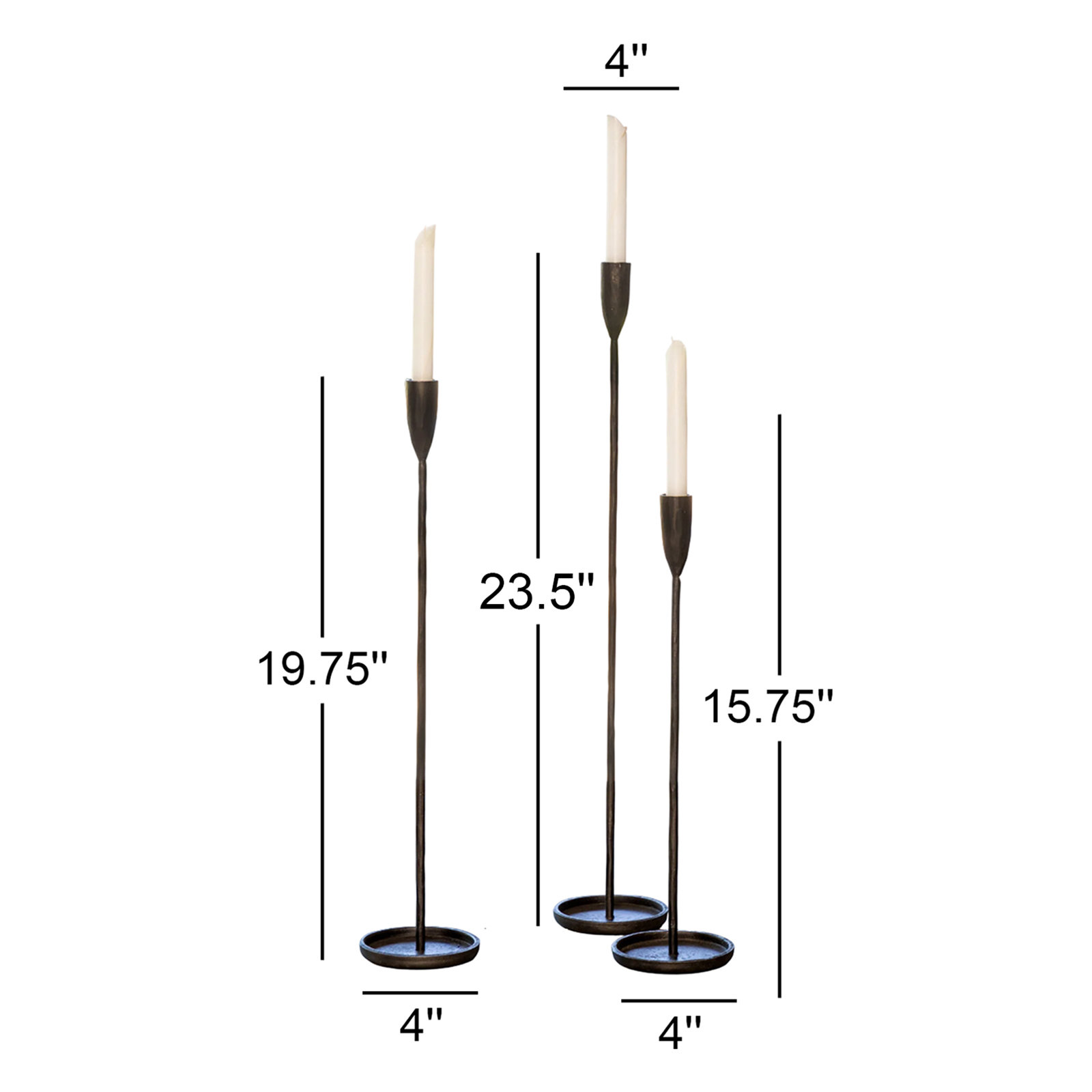 Primitive Iron Taper Holders
