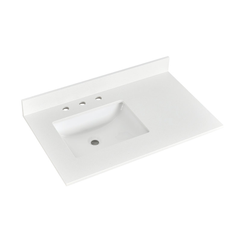 36'' Quartz Single Bathroom Vanity Top with Sink