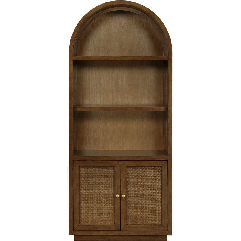 Bibliothèque botanique en placage de chêne brun et bois massif, Brun