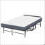 Lit pliant de 75 po x 46 po de largeur avec tête de lit réglable, très long escamotable pour les grands utilisateurs, matelas en mousse à mémoire de forme de 5 po, lit d'invité robuste sur roulettes, lit simple spacieux