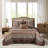 5 Piece Jacquard Quilt Set with Throw Pillows Red King/Cal King