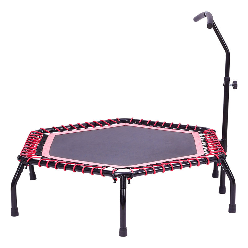 Freeport Park ft Hexagon Backyard Trampoline, Black/Red