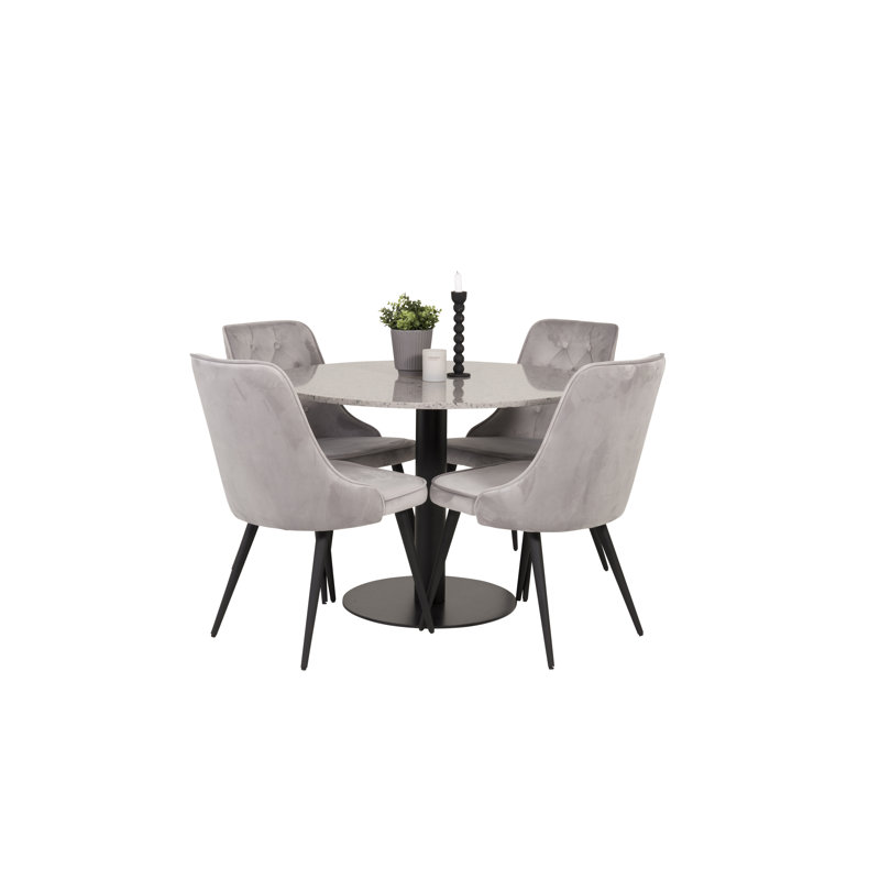 Withernsea 4 - Person Dining Set, Light grey