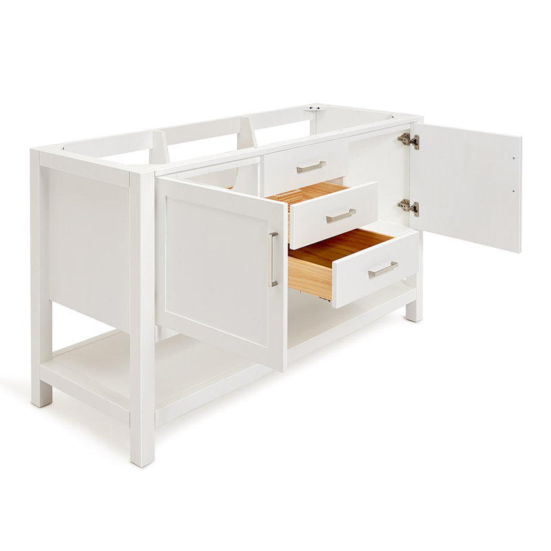 Bayhill 60'' W Single Bathroom Vanity Base, White