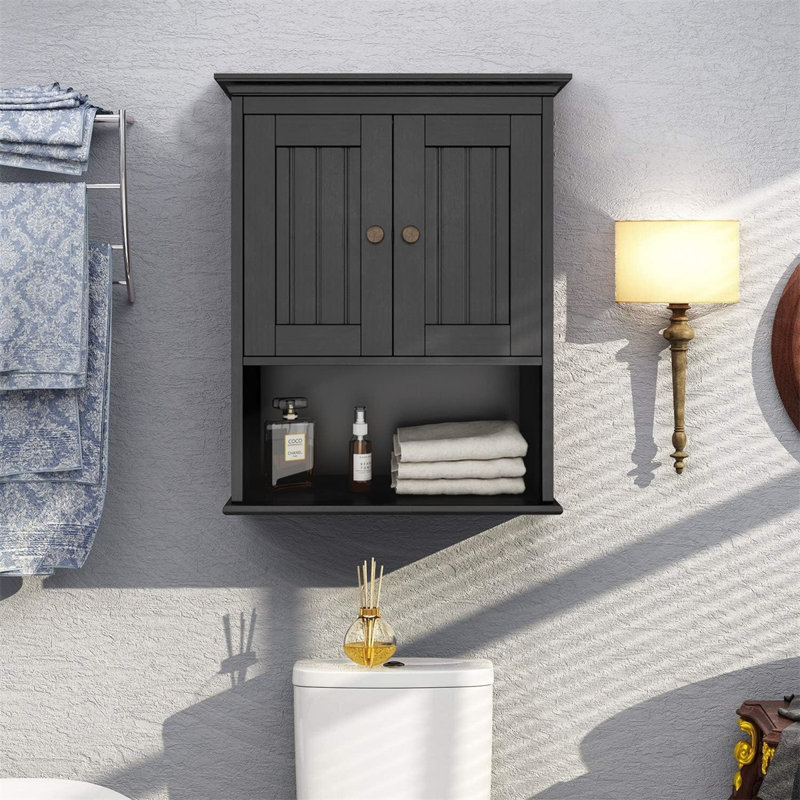 Rangement pour salle de bain Carnstroan, Noir