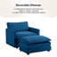 Fauteuil en velours côtelé avec repose-pieds Redenius-91901462