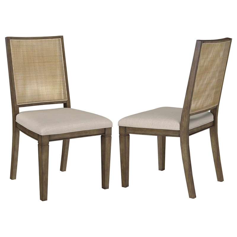 Ensemble de chaises d'appoint à dossier en rotin Stewart (ensemble de 2)