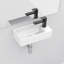 Lavabo de salle de bain mural rectangulaire 18 x 10 pouces en céramique blanche avec trou de robinet simple