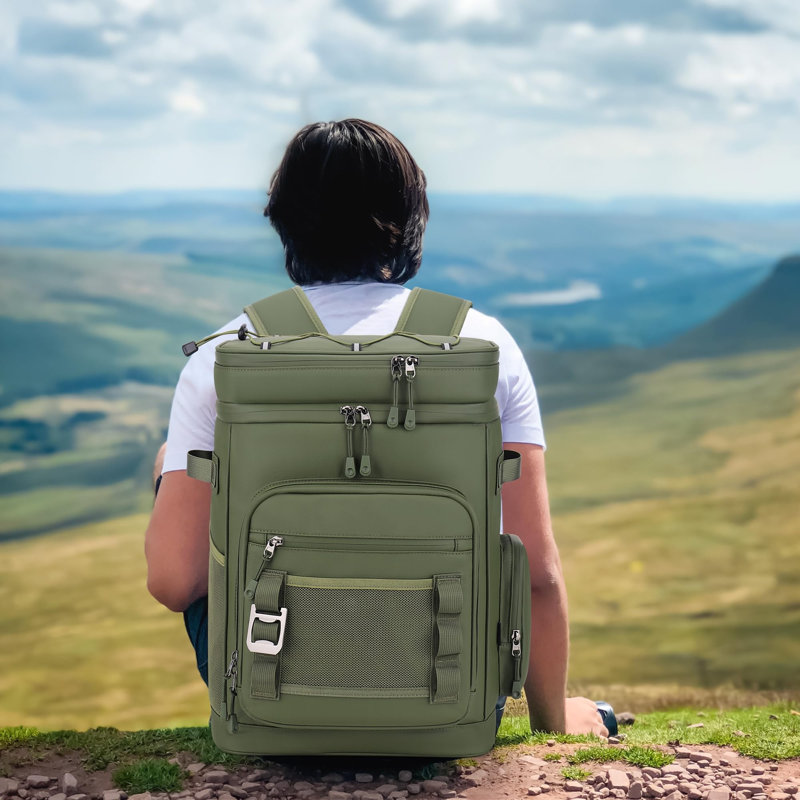 Canvas Picnic Backpack, Green