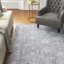 Tapis gris / bleu à motif abstrait Burrill-91034222
