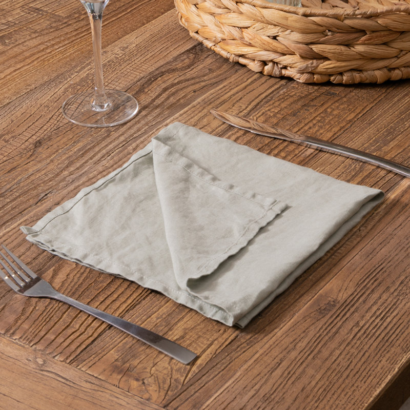 Linen No Pattern Napkin, Grey