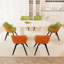 Chaises en polyuréthane de style médiéval moderne et table de salle à manger de 63 po de couleur crème, design tendance, table de finition ergonomique confort 6 chaises, multifonctionnel facile à installer, teinture