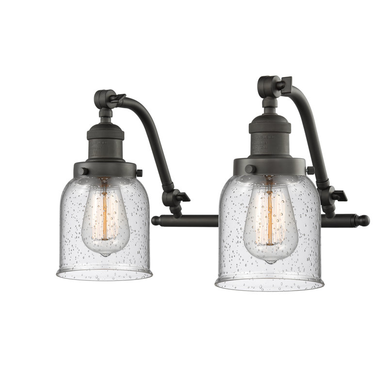 Bonomo 2 - Light Dimmable Vanity Light, Oil Rubbed Bronze, 6 Watt Vinage LED Bulb, Seedy