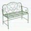 Charmant banc de jardin pour l'extérieur avec double siège et dossier courbé élégant, parfait pour se détendre et socialiser dans des espaces verts.