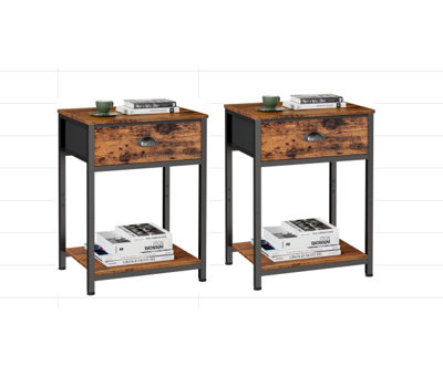 39.6cm W Solid Wood Bedside Table