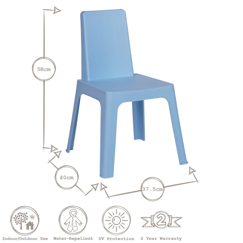 Children's Outdoor Table / Chair, Sky Blue