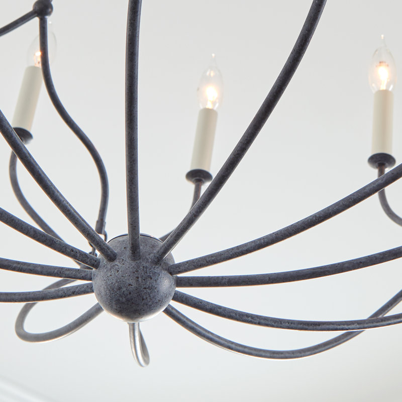 Richmond Weathered Galvanized 12-Light Candle Style Chandelier
