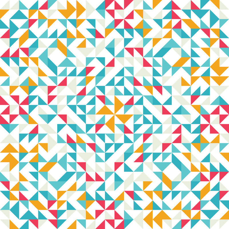 Seamless Geometric Pattern - Wrapped Canvas Print, 30cm H x 30cm W x 3.8cm D
