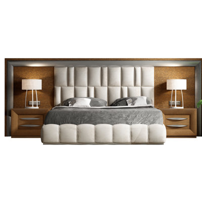 Annalya 4 Piece Upholstered Velvet Bedroom Set
