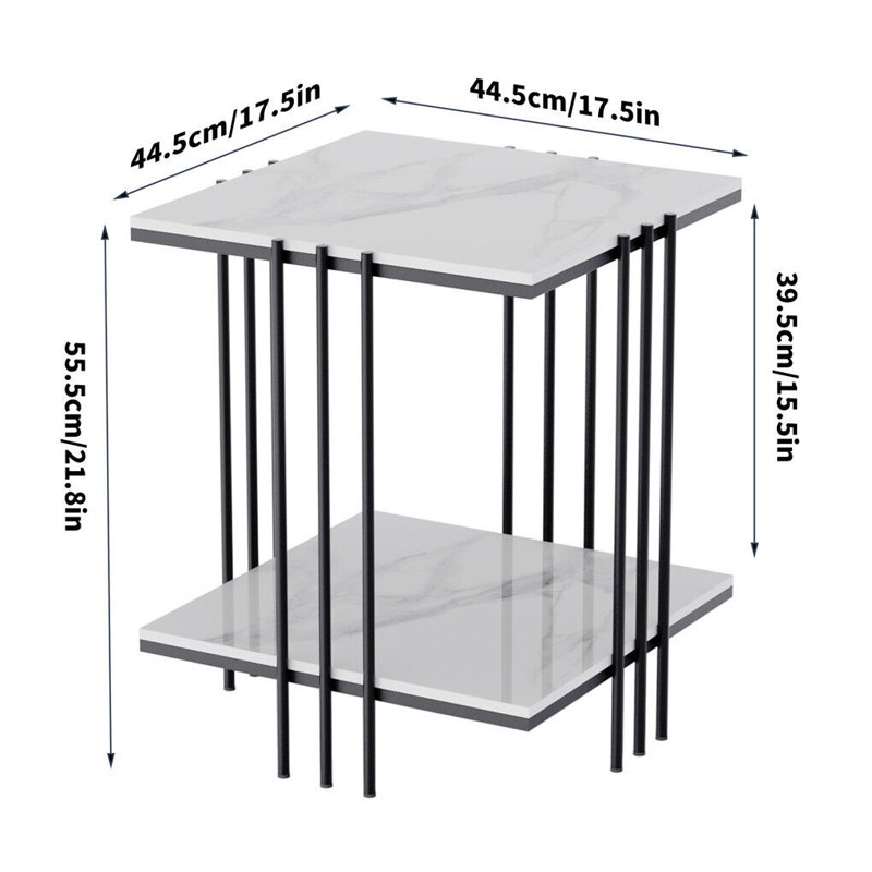 Almand Frame End Table, Black