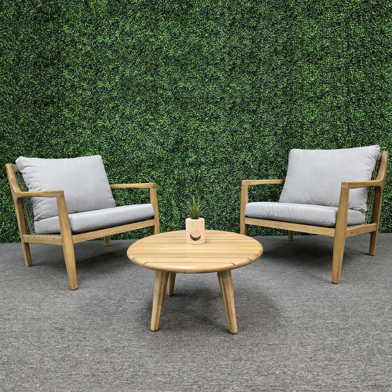 Ensemble de conversation pour 2 personnes avec coussins Zeacia