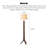 Medieval-style metal hardware fabric and wood floor lamp