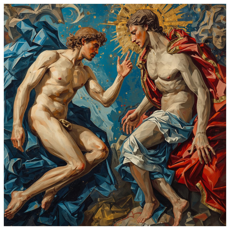 Couvertures de peinture de style Renaissance, 50in W x 60in H