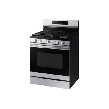 Samsung - 6.3 Cu. ft. Smart Freestanding Electric Range with Flex Duo , No-Preheat Air Fry & Griddle - Stainless Steel