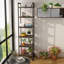 6-Tier Rolling Storage Shelves: Slim Metal Cart with Wheels | Multi-Use for Kitchen, Bathroom, Garage & Laundry