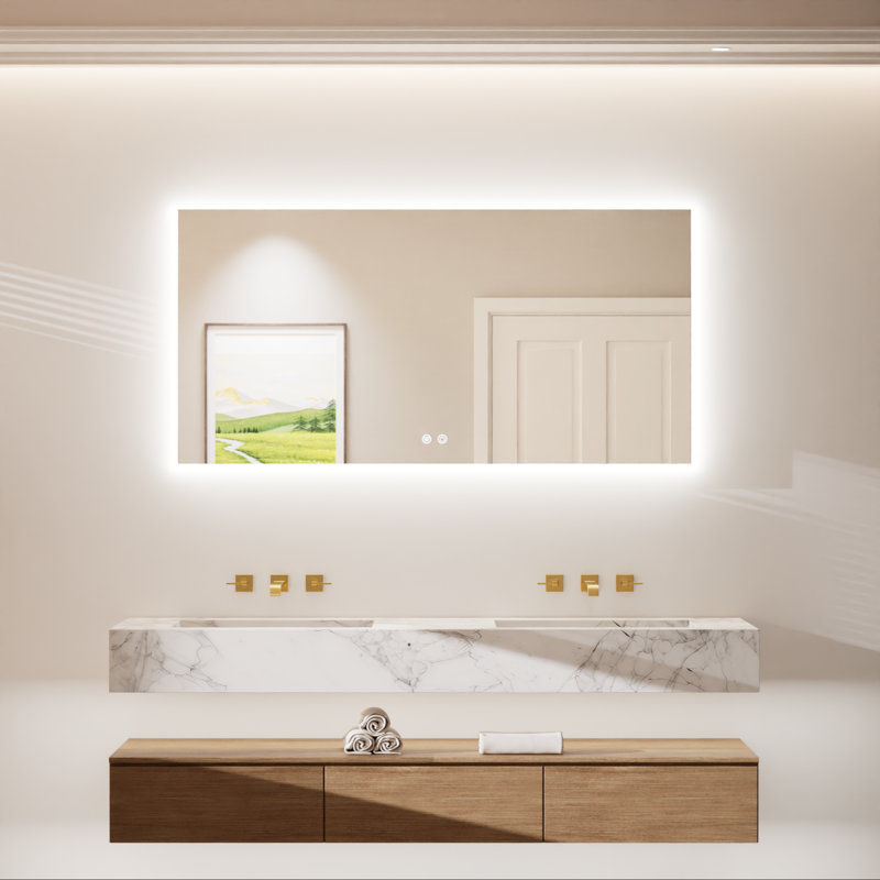 Armadale Backlit LED Anti-Fog Bathroom Mirror, 24" x 48"