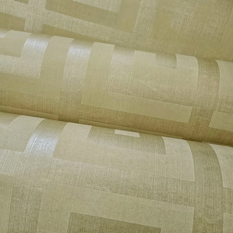 Papier peint géométrique géométrique texturé géométrique en laiton et beige