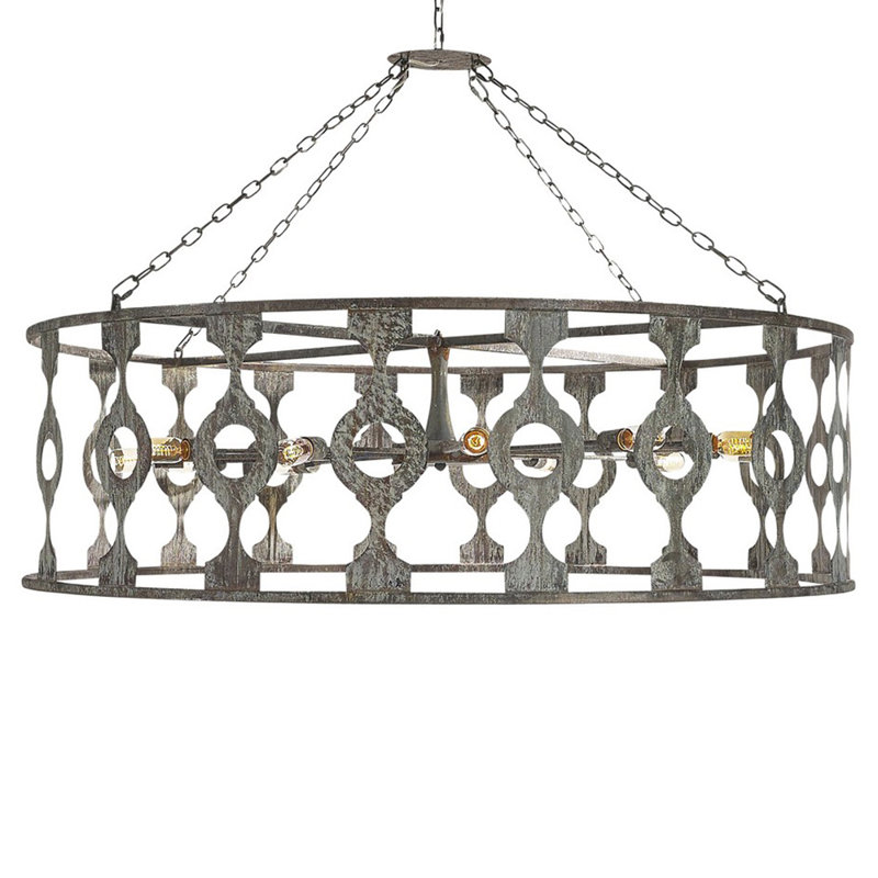 Lustre tambour Spoutnik à 10 lumières Rouge