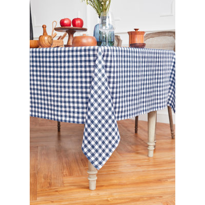 Gingham Check - 100% Pure Linen Tablecloth
