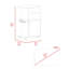 Chariot de cuisine à 1 tablette avec roulettes Napenthe, durable et portable pour un rangement et une mobilité accrus dans toute cuisine.-413215997