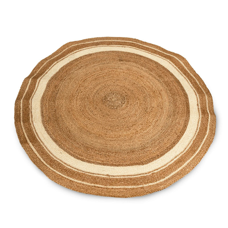 Round Braided Dichromic Boho Jute Mat