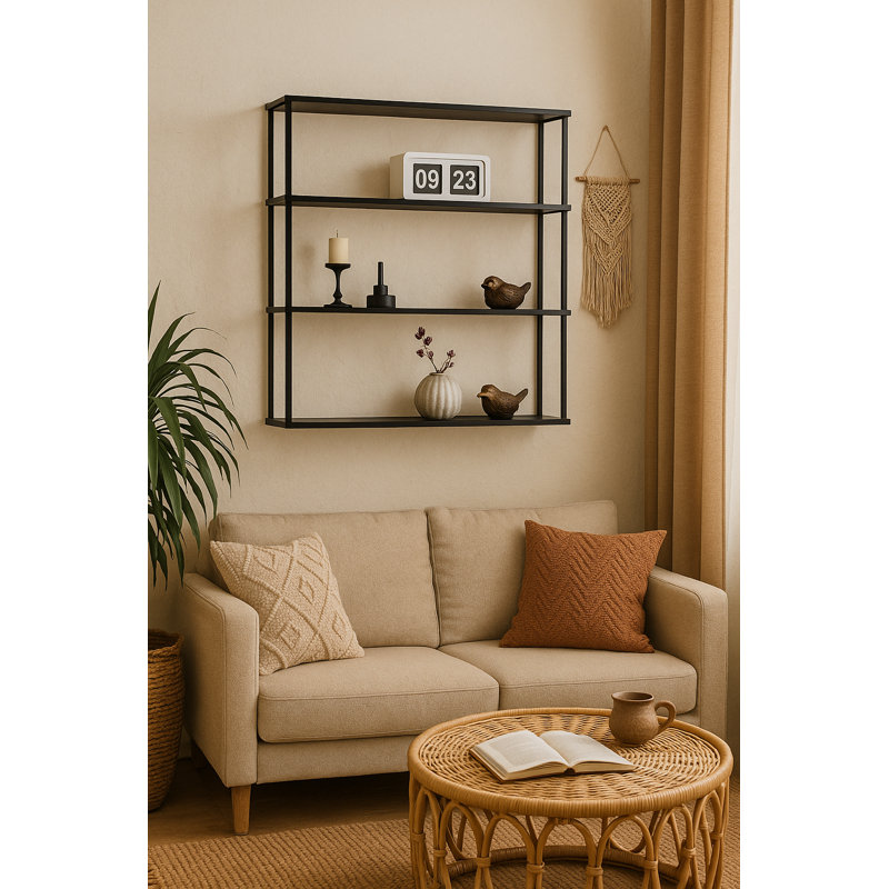 Trotwood Shelving Unit, 36" H x 24" W x 6" D, Black