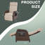 Chaise de patio inclinable d'extérieur réglable avec coussins et plateau de table-109701280