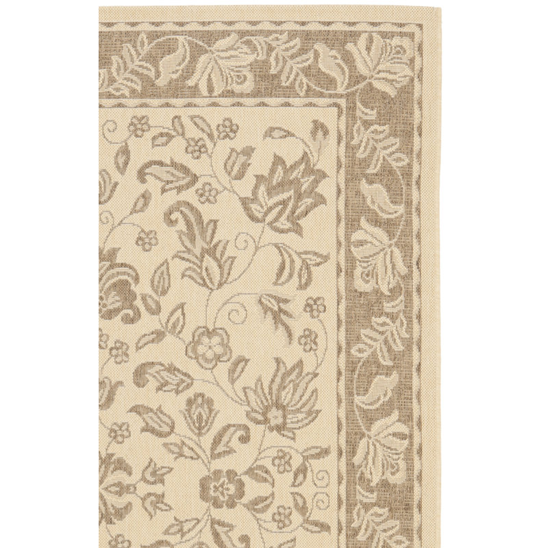 Tapis d'intérieur / extérieur crème Arneshia, Rectangle 5 pi 3 po x 7 pi 7 po