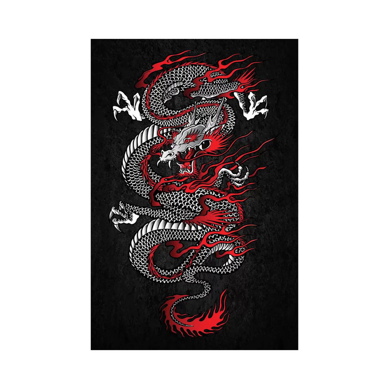 Asian Dragon by Cornel Vlad - Wrapped Canvas Print, 30.48cm H x 20.32cm W x 1.905cm D