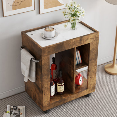 Mid-Century Modern Style Movable Side Cabinet For Sofa(No Include Stool) by Millwood Pines