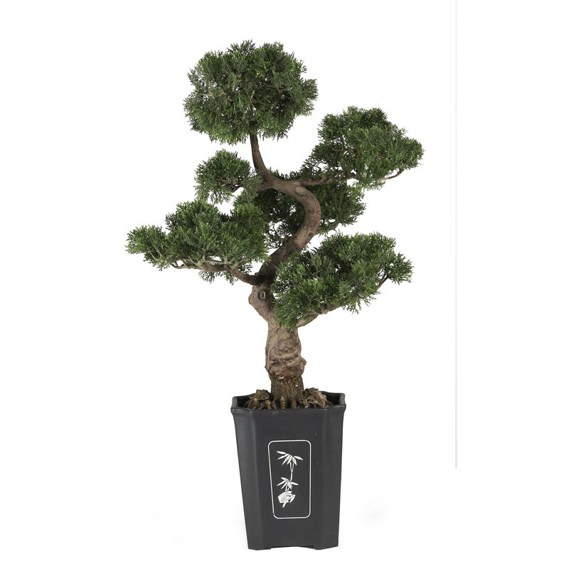 Faux Cedar Plant in Planter, 36" H x 18" W x 18" D
