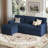80" Corduroy Upholstered Sleeper Sofa with Storage Chaise & Pull-Out Bed-1956390693