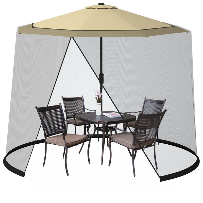 FORCLOVER Black Mesh Screen for Umbrella