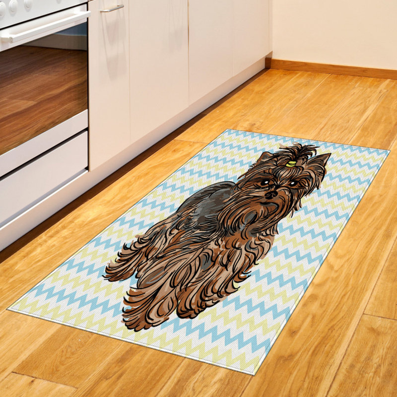 Yorkie High Density Long Fiber Poly Threads Decorative Area Rug Carpet, Rectangle 2'7" x 5'