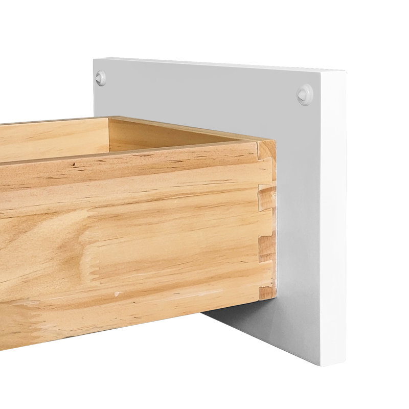 Armoire à une porte en bois massif blanc à une porte pour le salon, la salle de bain et la cuisine avec tablettes réglables, mécanisme de fermeture en douceur, tiroirs faciles à assembler (l 24 po x l 34,5 x P 21 po)