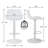Beora Modern Swivel PP Adjustable Height Bar Stool, Set of 4-349828735-343280310
