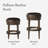 Maven Lane Pullman Backless Swivel Kitchen Stool with Upholstery Seat-128006626-128006623