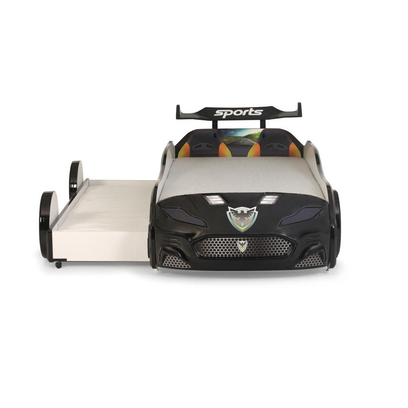 Kids Twin with Trundle, Black, Black